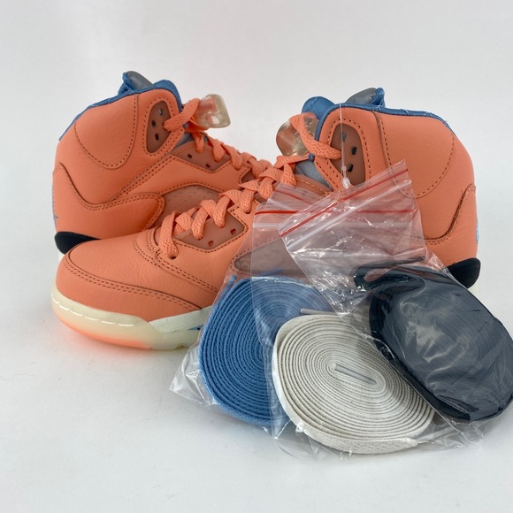 Nike X DJ Khaled Jordan 5 Crimson Bliss Youth Size 5Y-6.5Y GS Orange DV4983 641 - Picture 4 of 12